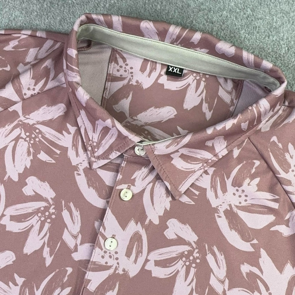 Public Rec Polo Shirt Mens Size XXL‎ Multicolor All Fore It Golf Floral Stretch